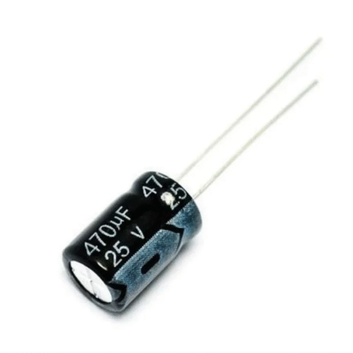 470uF / 25V Electrolytic Capacitor